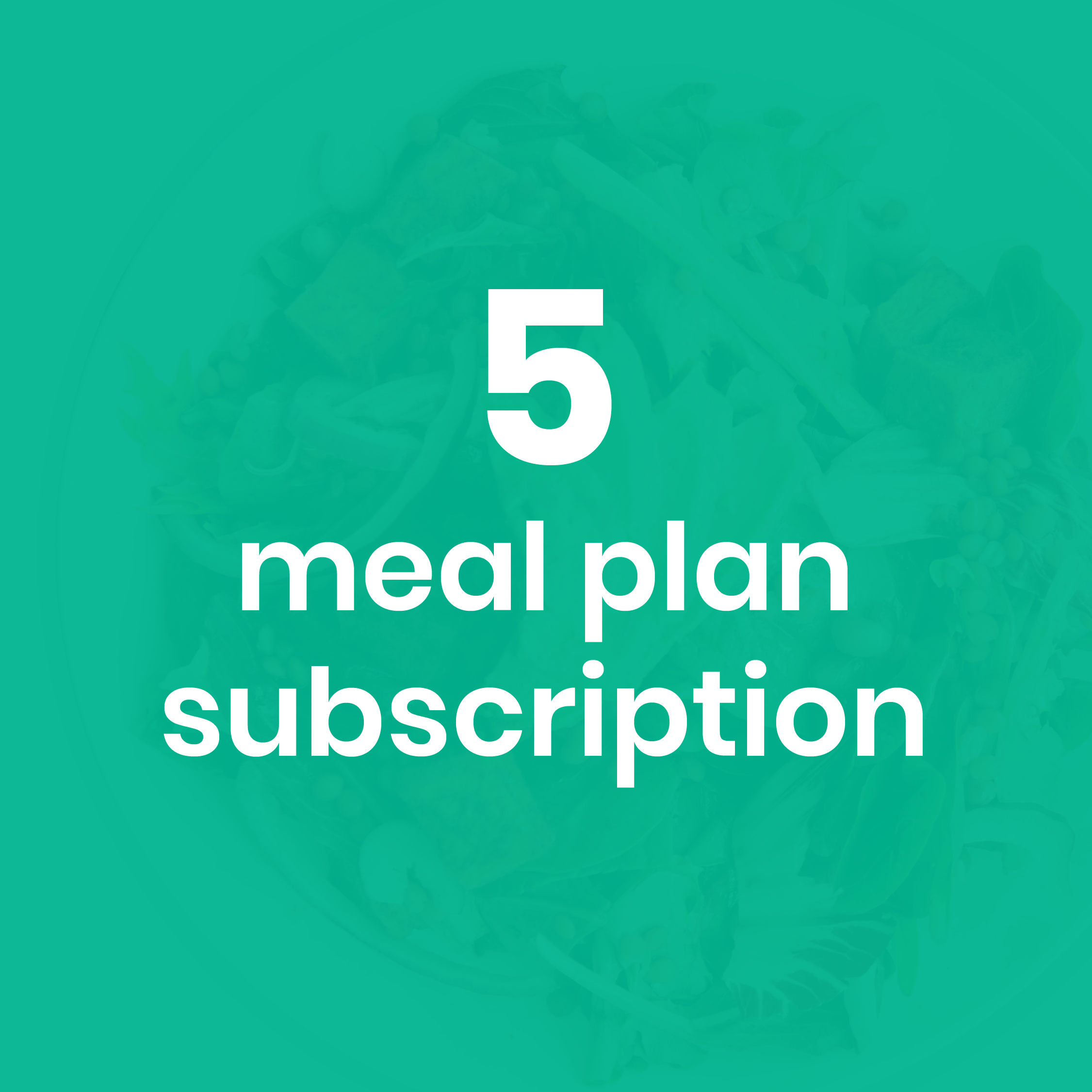 5 Standard Meal Plan - Weekly Subscription - Muscle Chow